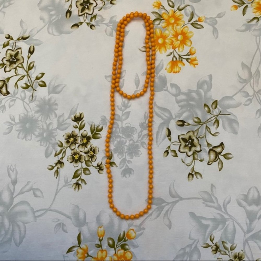 Orange Statement Necklace - image 2